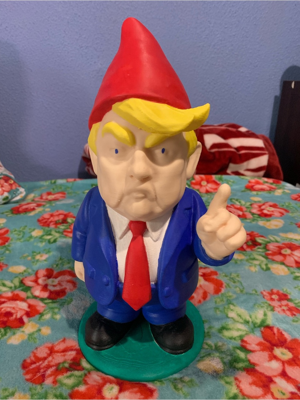 Donald Trump Garden Gnome 3D Printed Hand Painted “Make Your Garden Great Again